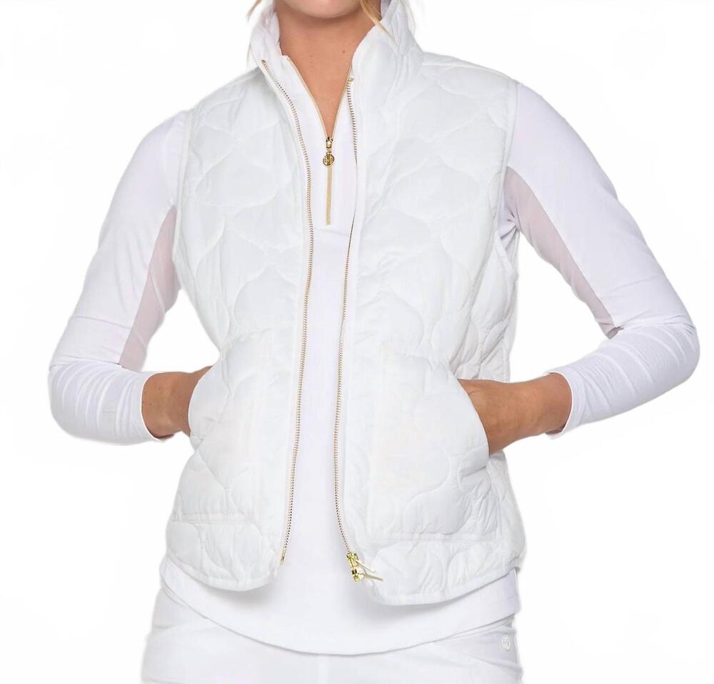 NEW G LIFESTYLE padded vest in white
